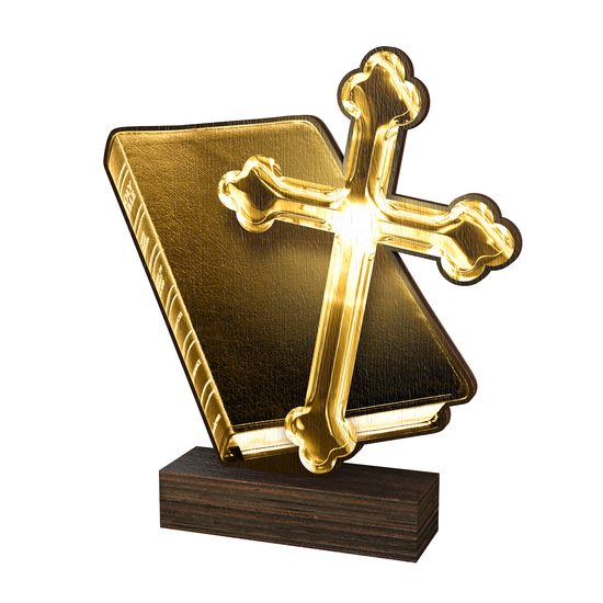 Sierra Classic Church Cross Real Wood Trophy
