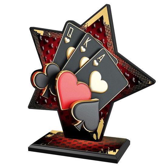 Liano Stainless Steel Card games Trophy