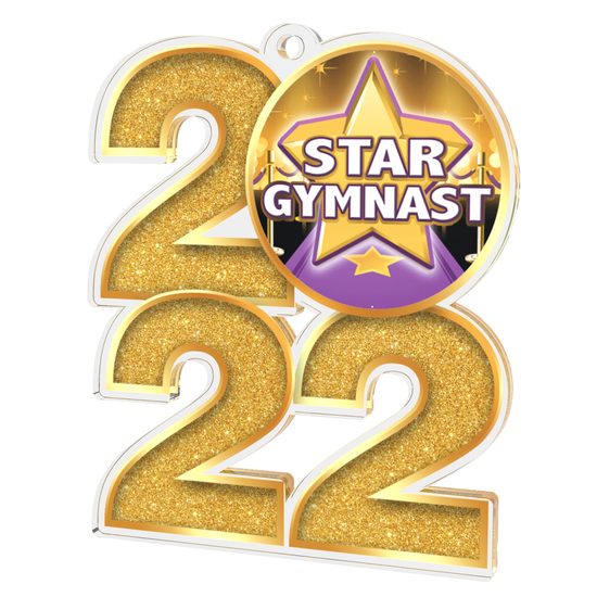 Star Gymnastics 2022 Gold Acrylic Medal