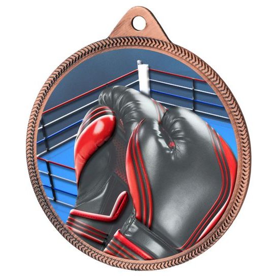 Boxing Colour Texture 3D Print Bronze Medal