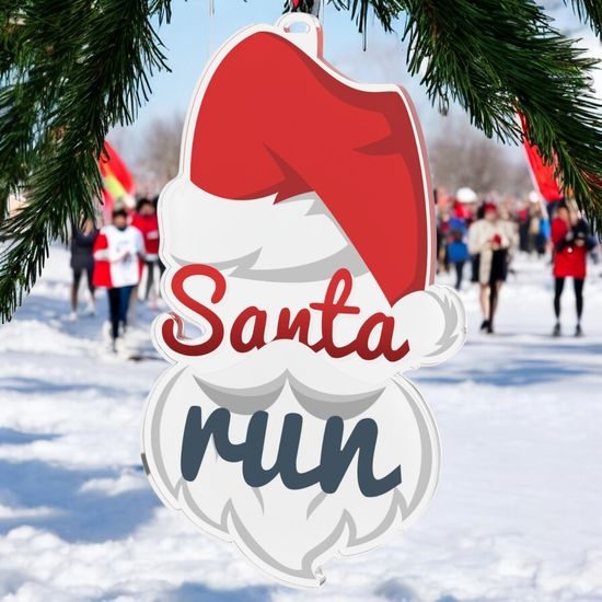 Christmas Santa Run Hat Medal