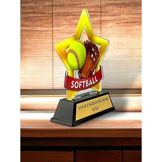 Mini Star Softball Trophy