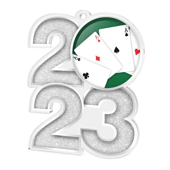 Poker Aces 2023 Acrylic Medal