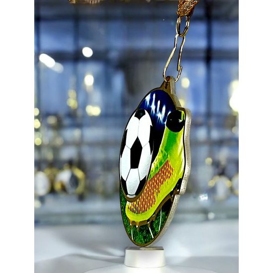 Aurum Stainless Steel Soccer Medal