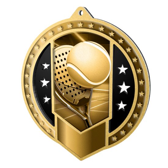 Noir Stainless Steel Padel Classic Medal