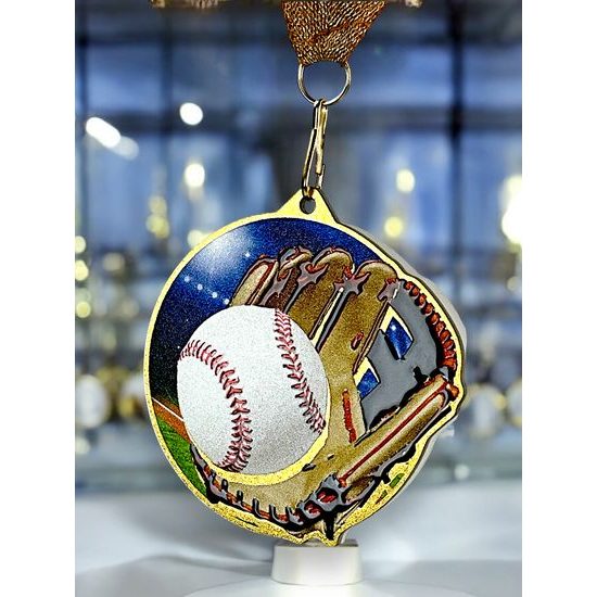 Aurum Stainless Steel Baseball Medal