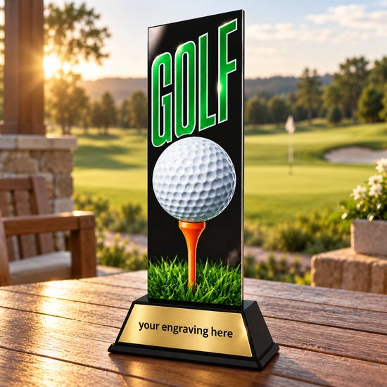 Shadowline Golf Ball Metal Trophy