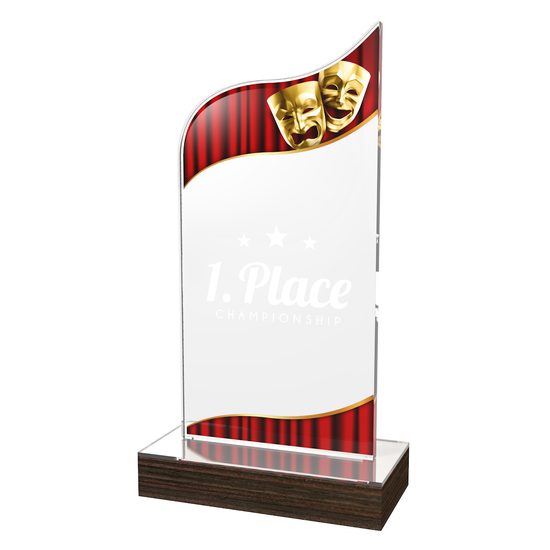 United Acrylic Wood Drama Trophy