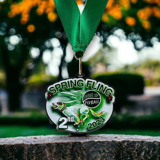 Trail Black Acrylic Logo Medal