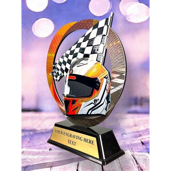Onyx Stainless Steel Motorsport Trophy