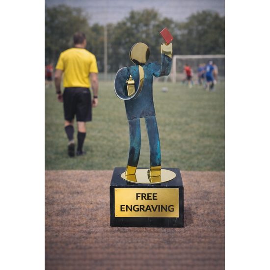 Toledo Soccer ball Referee Handmade Metal Trophy
