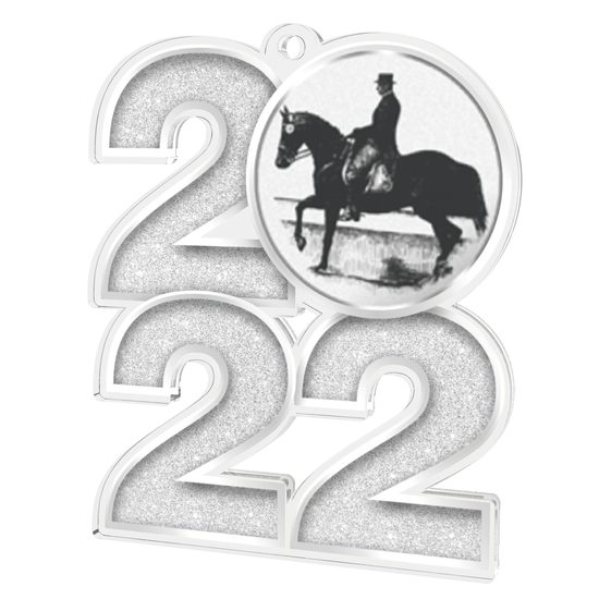 Horse Dressage Silver 2022 Acrylic Medal