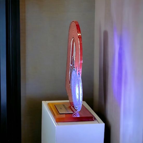 Cannes Printed Acrylic Athletics Running Trophy