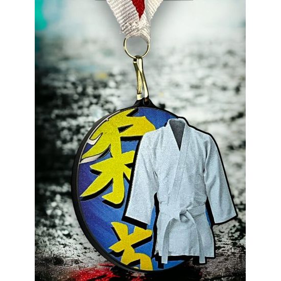 Rincon black acrylic Martial Arts medal