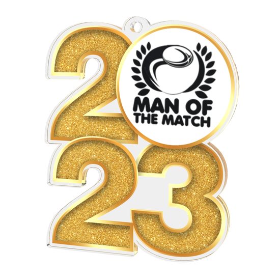 Rugby Man of the Match 2023Acrylic Medal