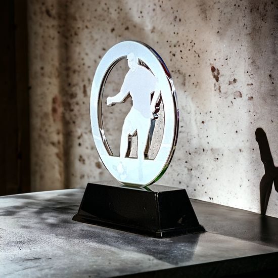 Prague Soccer Player Red Kit Trophy