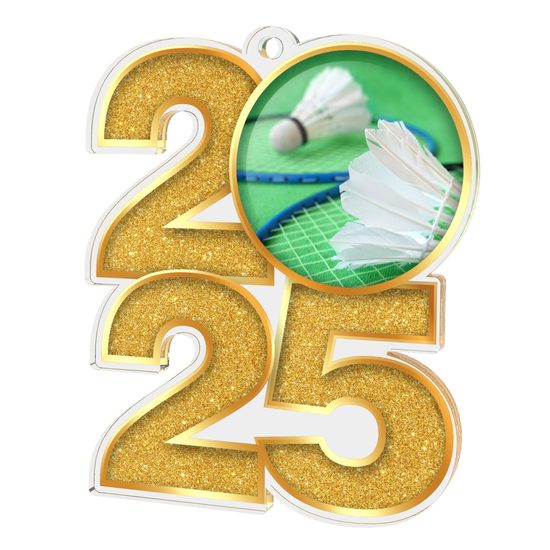 Badminton 2025 Acrylic Medal