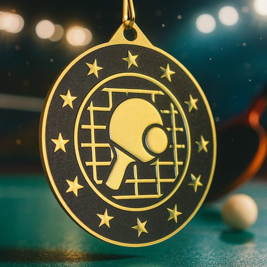 Valor Stainless Steel Table Tennis Medal