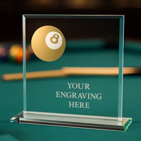 Titanium Glass and Metal Fusion Pool Trophy