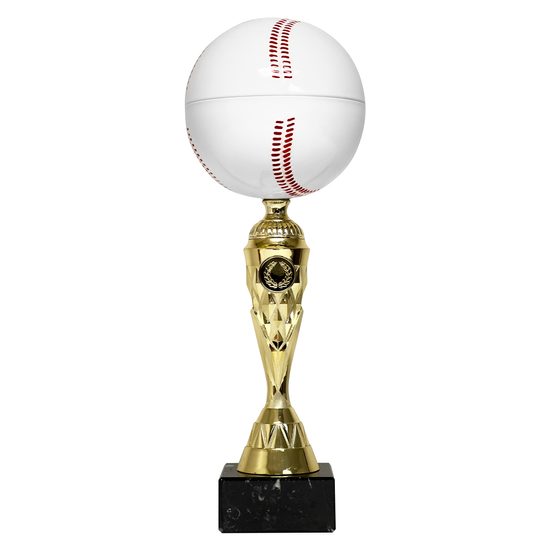 Merida White and Gold Baseball Trophy TL2080