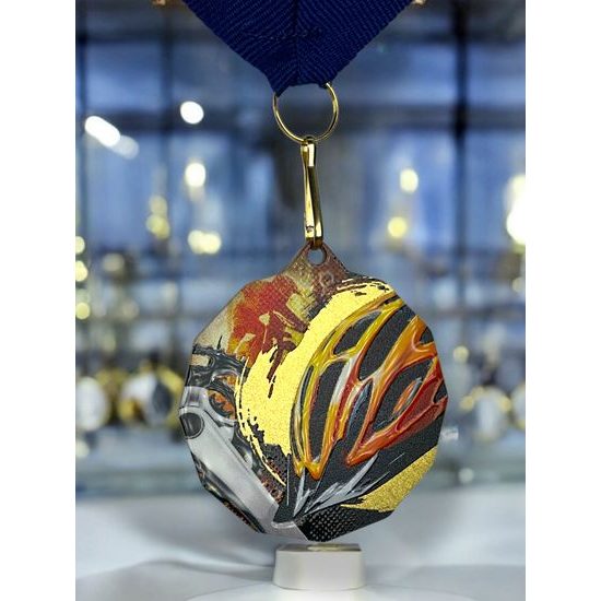 Polygon Stainless Steel Cycling Medal