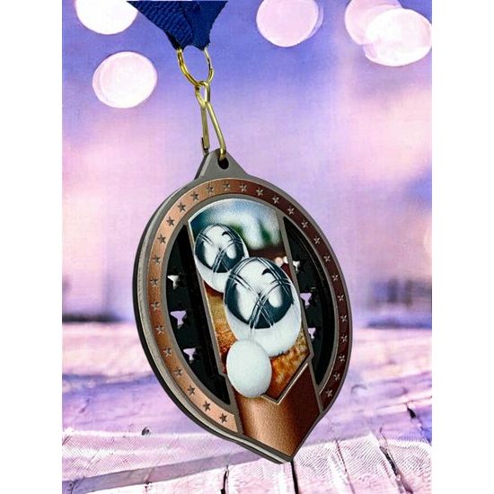 Noir Stainless Steel Petanque Medal