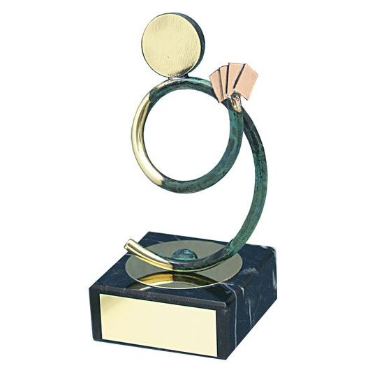 Bilbao Card Player Handmade Metal Trophy