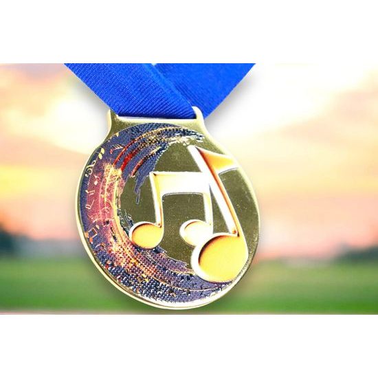 Sacul Music Color Texture 3D Print Medal