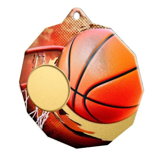 Dodeca Basketball Stainless Steel Logo Insert Medal