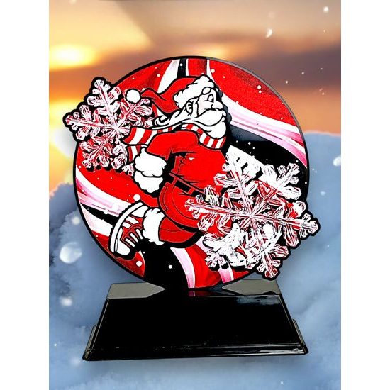 Roswell Black Acrylic Santa Run Trophy