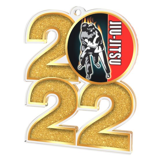 Jiu Jitsu 2022 Gold Acrylic Medal