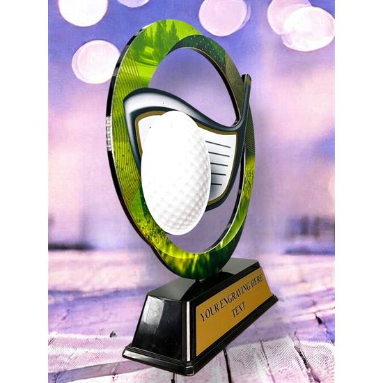 Onyx Stainless Steel Golf Trophy