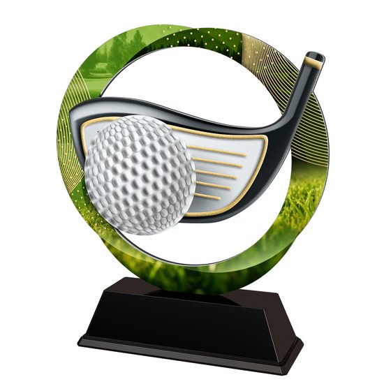 Onyx Stainless Steel Golf Trophy