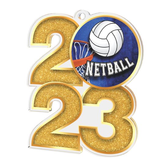 Netball 2023 Acrylic Medal