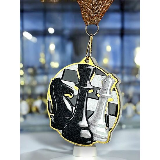 Aurum Stainless Steel Chess Medal