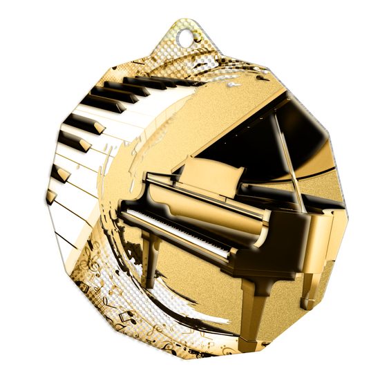 Polygon Classic Stainless Steel Music Medal