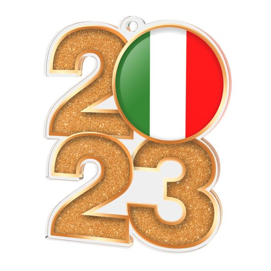 Italian Flag Acrylic 2023 Medal