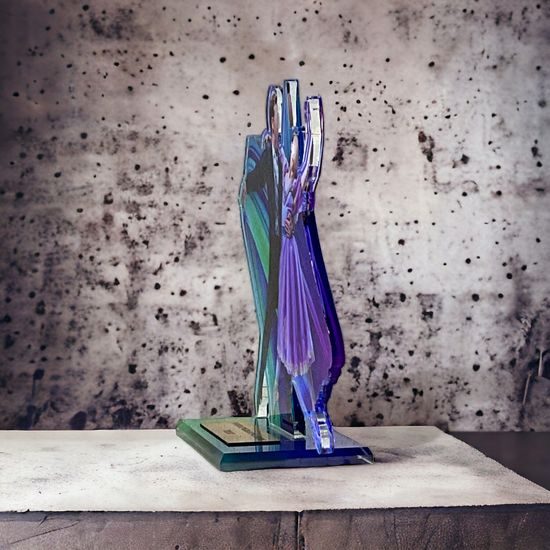 Cannes Printed Acrylic Ballroom Dance Trophy