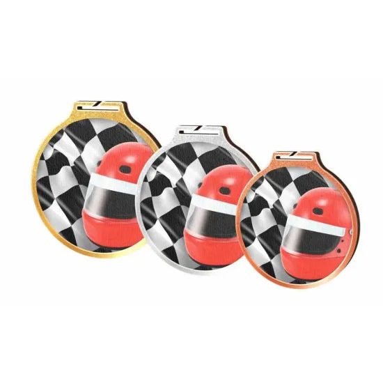 Habitat Motorsports Flag Eco Friendly Wooden Medal