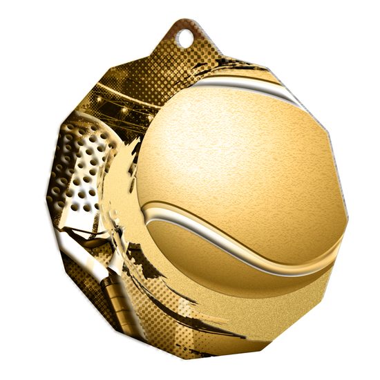 Polygon Classic Stainless Steel Padel Medal