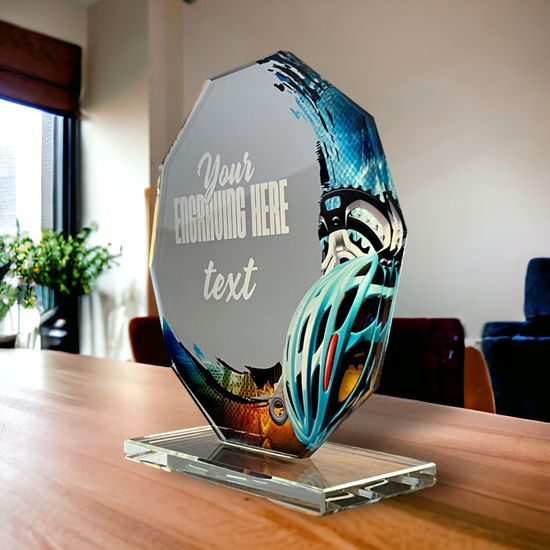 Hopper Blue Cycling Glass Award