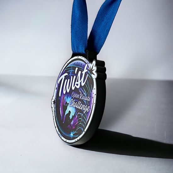 Nelson Black Acrylic Logo Medal