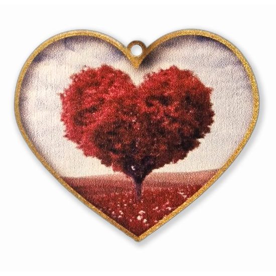 Custom Made Real Wood Heart Logo Medal