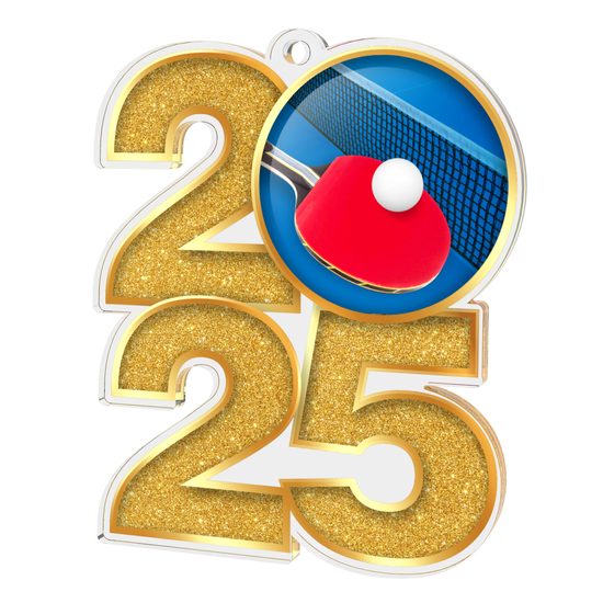 Table Tennis 2025 Acrylic Medal