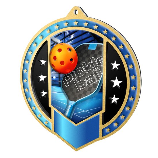 Noir Stainless Steel Pickleball Medal