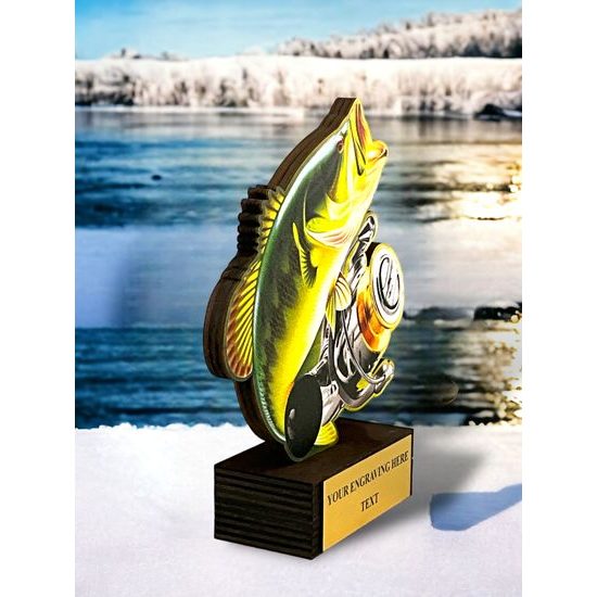 Sierra Fishing Real Wood Trophy