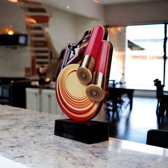 Sierra Clay Shooting Real Wood Trophy