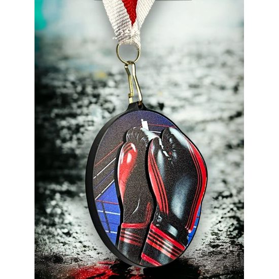 Rincon black acrylic Boxing medal