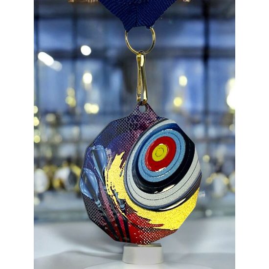 Polygon Stainless Steel Archery Medal