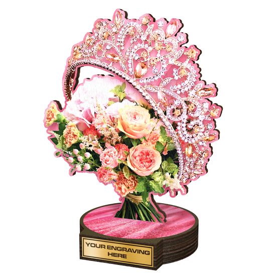 Grove Beauty Queen Real Wood Trophy